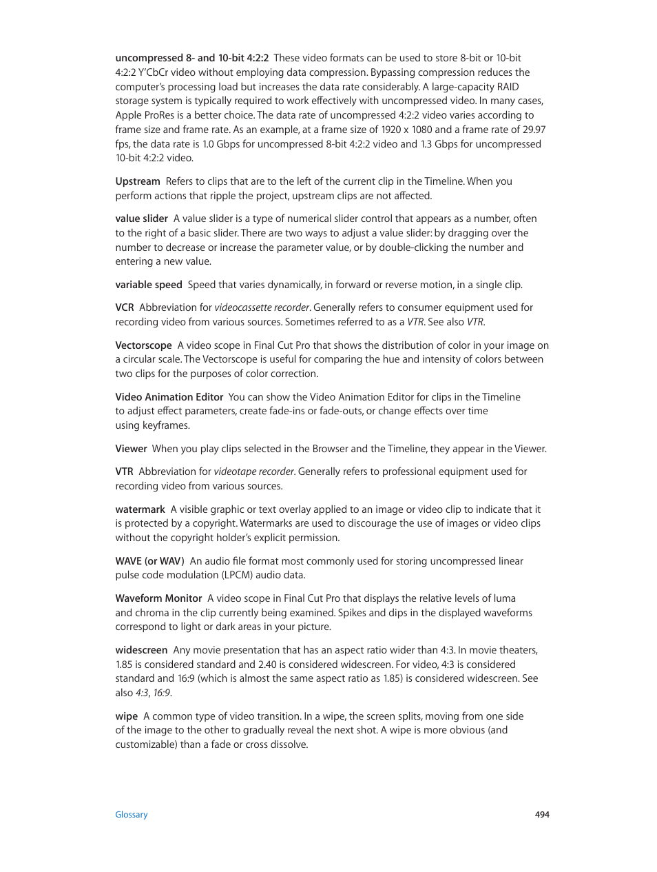 Apple Final Cut Pro X (10.1.2) User Manual | Page 494 / 495