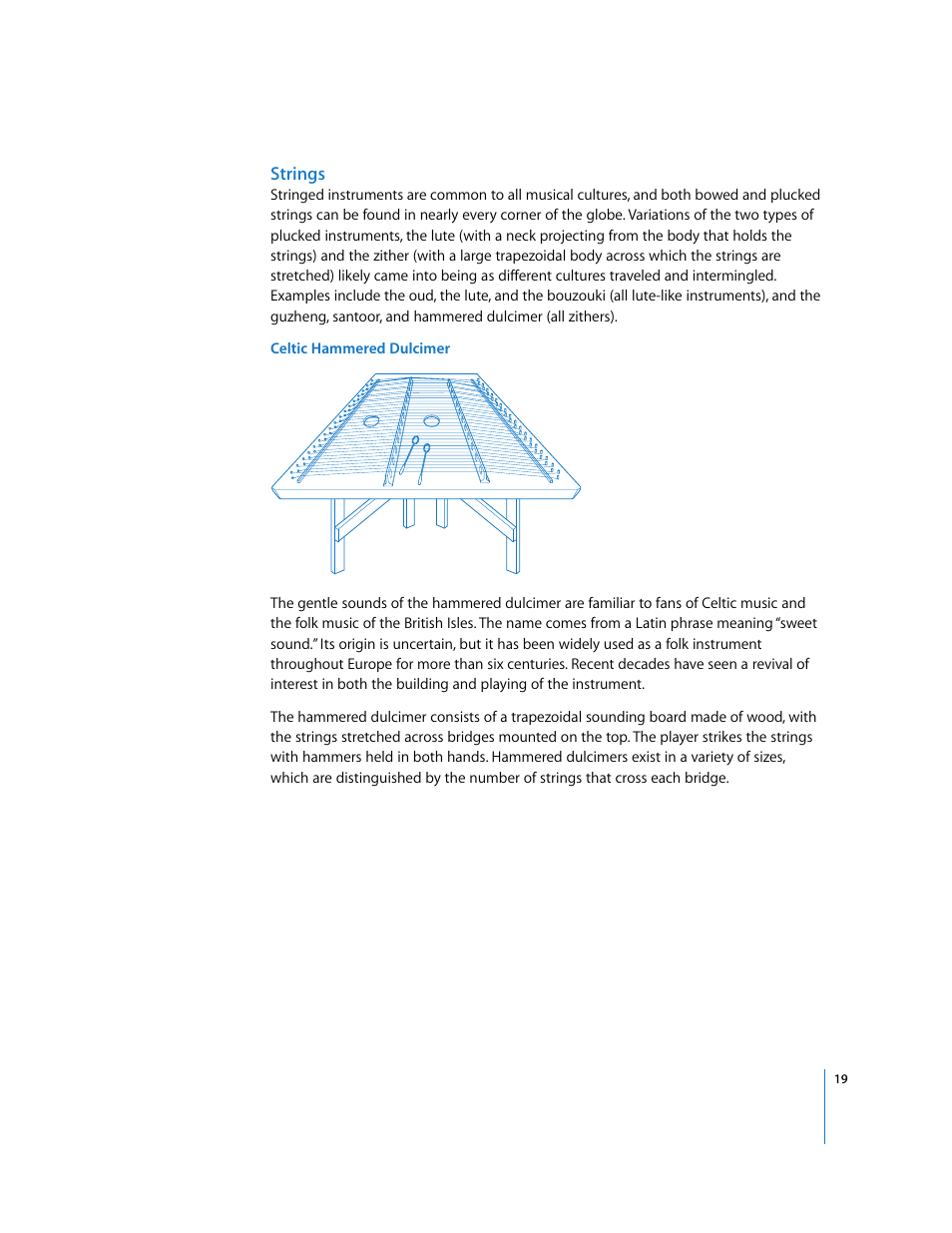 Strings | Apple Using the GarageBand Jam Pack: World Music Instruments User Manual | Page 19 / 47