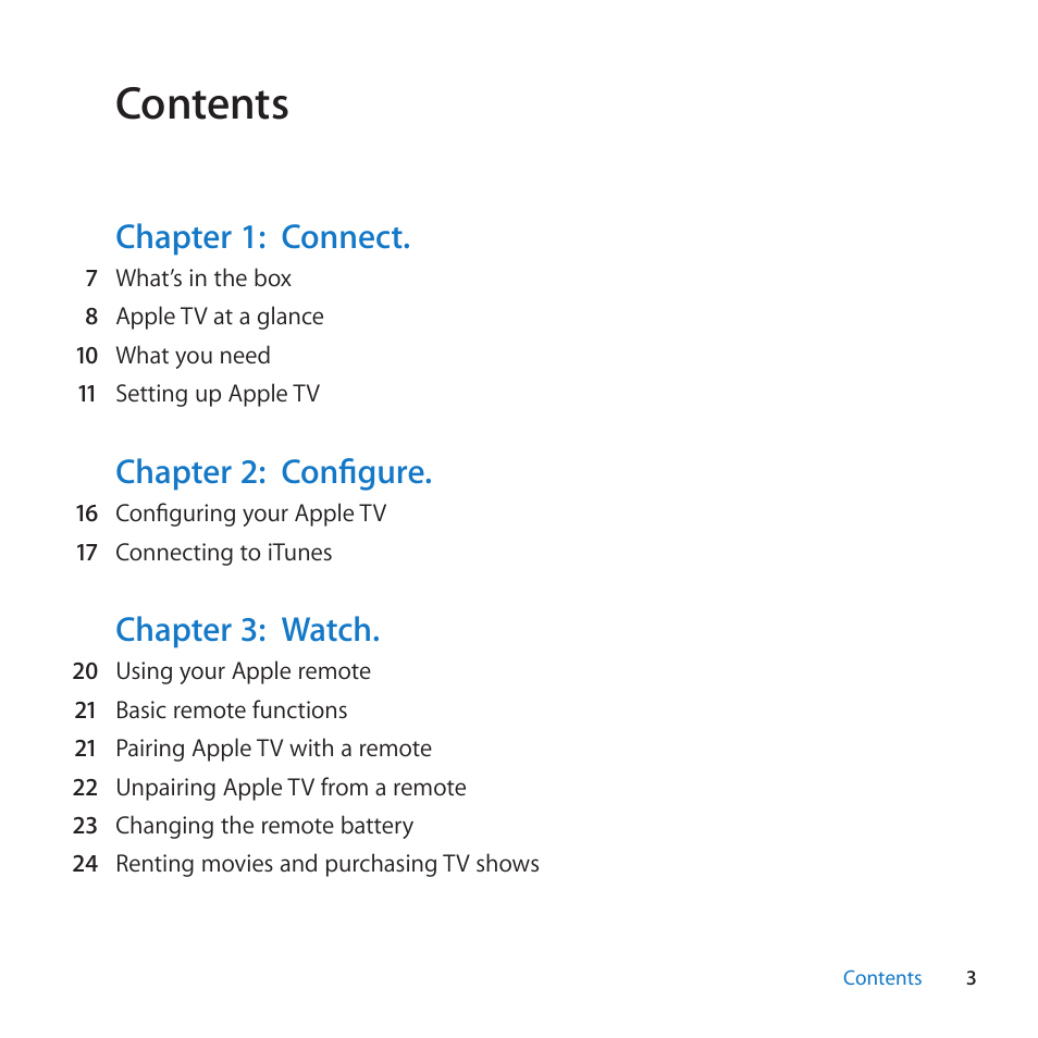 Apple TV (3rd generation) User Manual | Page 3 / 36