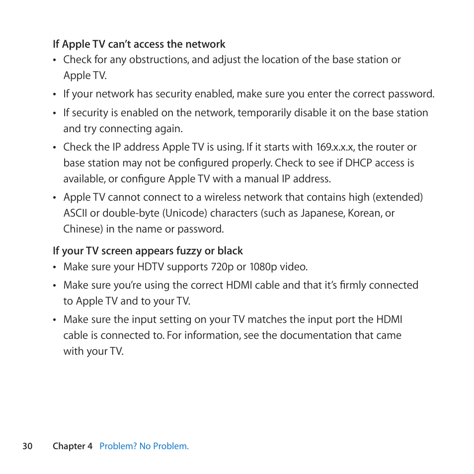 Apple TV (3rd generation) User Manual | Page 30 / 36