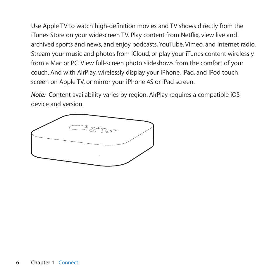 Apple TV (3rd generation) User Manual | Page 6 / 36