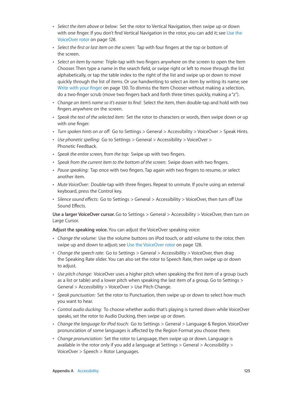 Apple iPod touch iOS 8.1 User Manual | Page 125 / 160