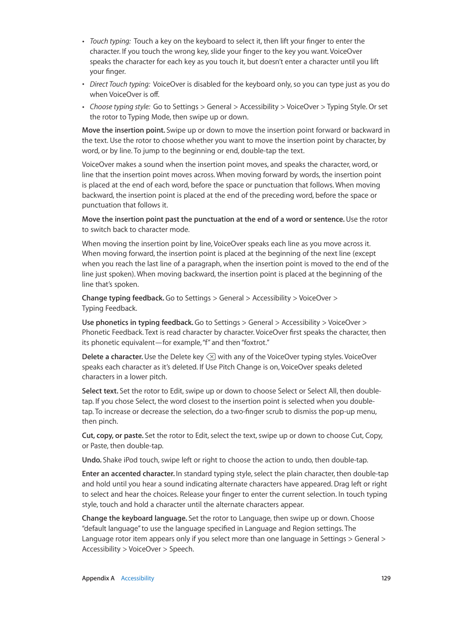 Apple iPod touch iOS 8.1 User Manual | Page 129 / 160