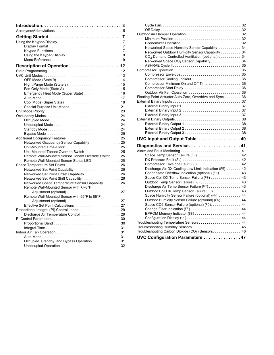 American Standard UV05 User Manual | Page 2 / 50
