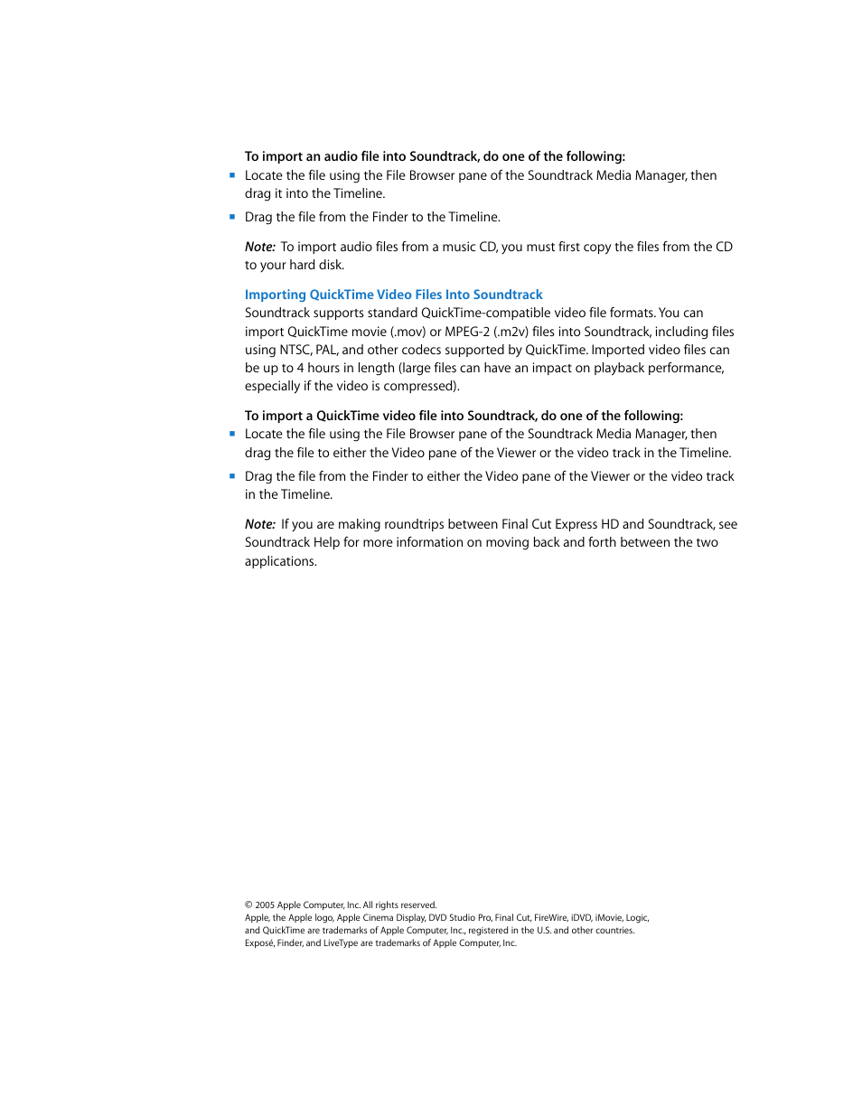 Apple Final Cut Express HD: New Features User Manual | Page 16 / 16