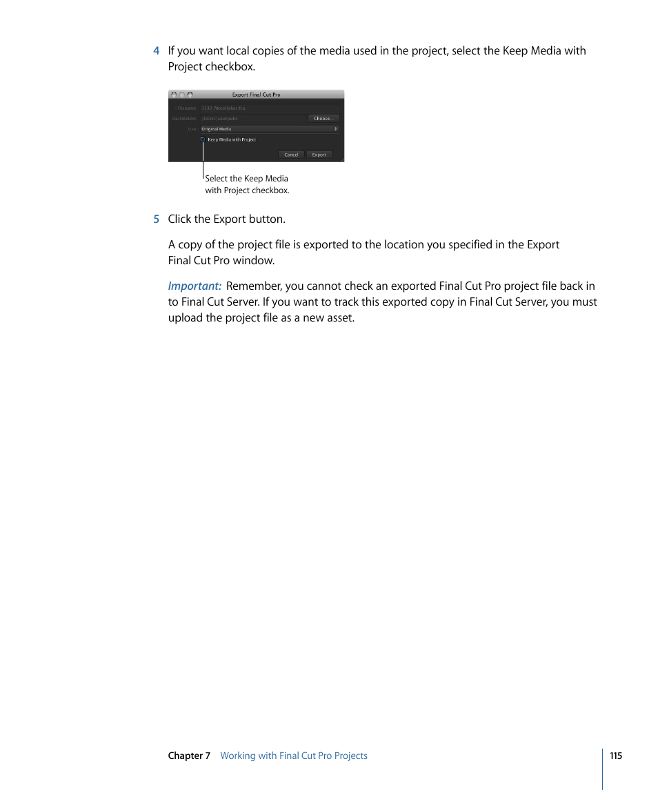 Apple Final Cut Server 1.5 User Manual | Page 115 / 148