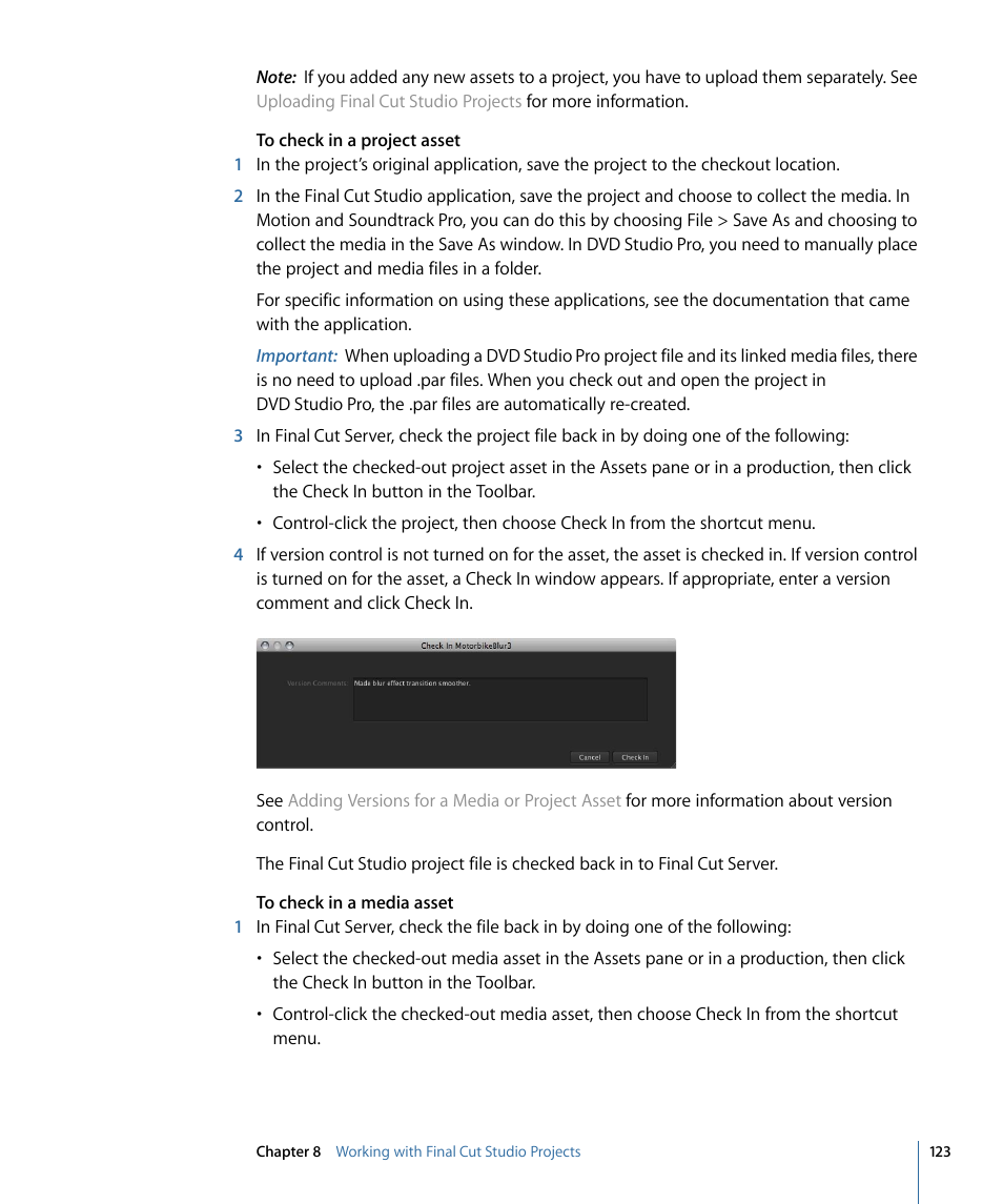 Apple Final Cut Server 1.5 User Manual | Page 123 / 148