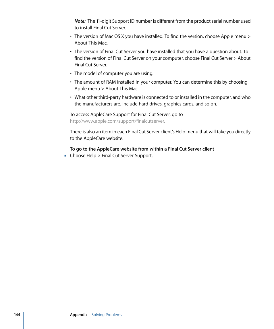 Apple Final Cut Server 1.5 User Manual | Page 144 / 148
