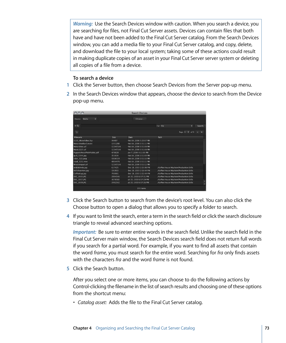 Apple Final Cut Server 1.5 User Manual | Page 73 / 148