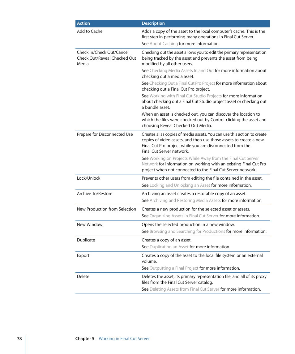 Apple Final Cut Server 1.5 User Manual | Page 78 / 148