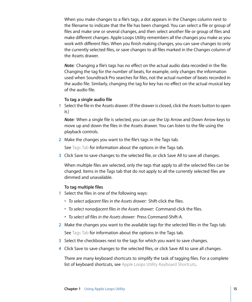 Apple Loops Utility 3 User Manual | Page 15 / 22