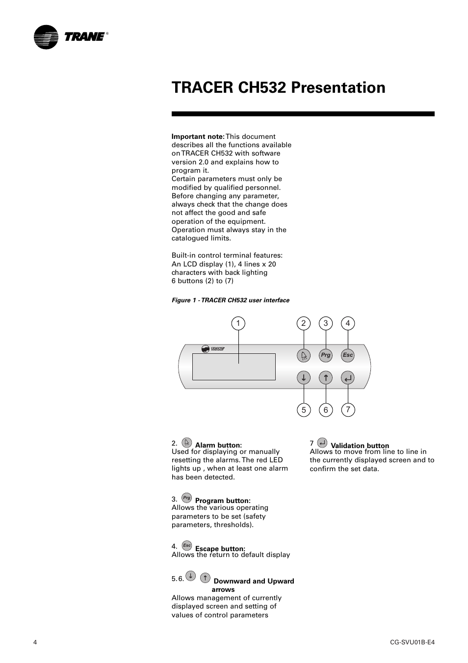Tracer ch532 presentation | American Standard TRACER CH532 User Manual | Page 4 / 32