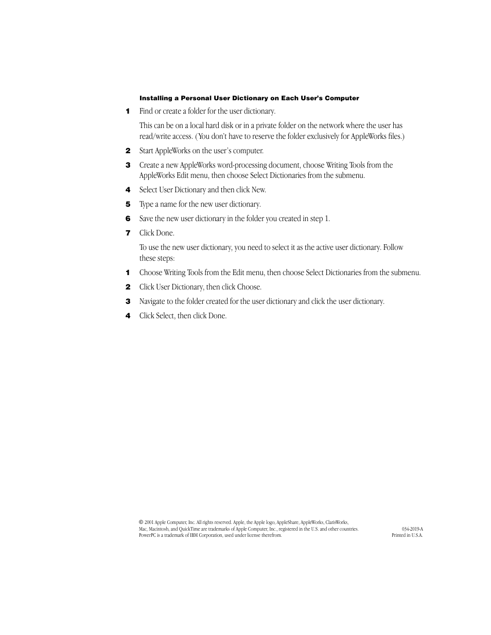 Apple AppleWorks 6: Mac OS User Manual | Page 8 / 8