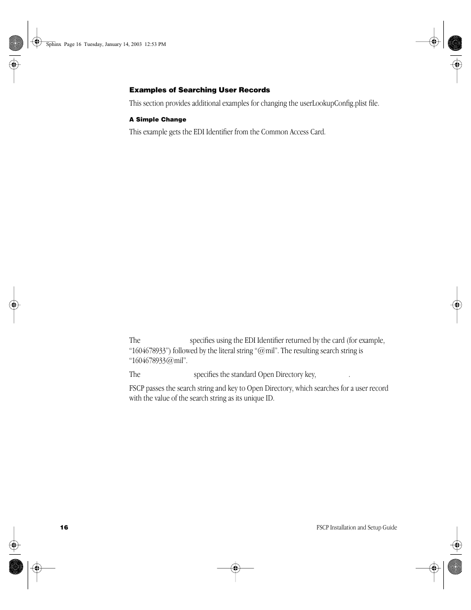 Examples of searching user records | Apple Federal Smart Card Package User Manual | Page 16 / 20