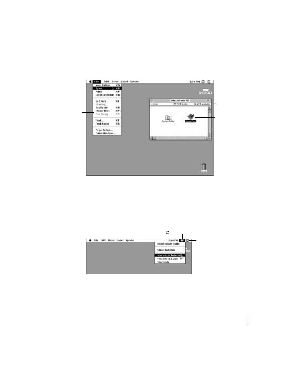 Reviewing the basics, Menus | Apple Power Macintosh 7200 User Manual | Page 19 / 174