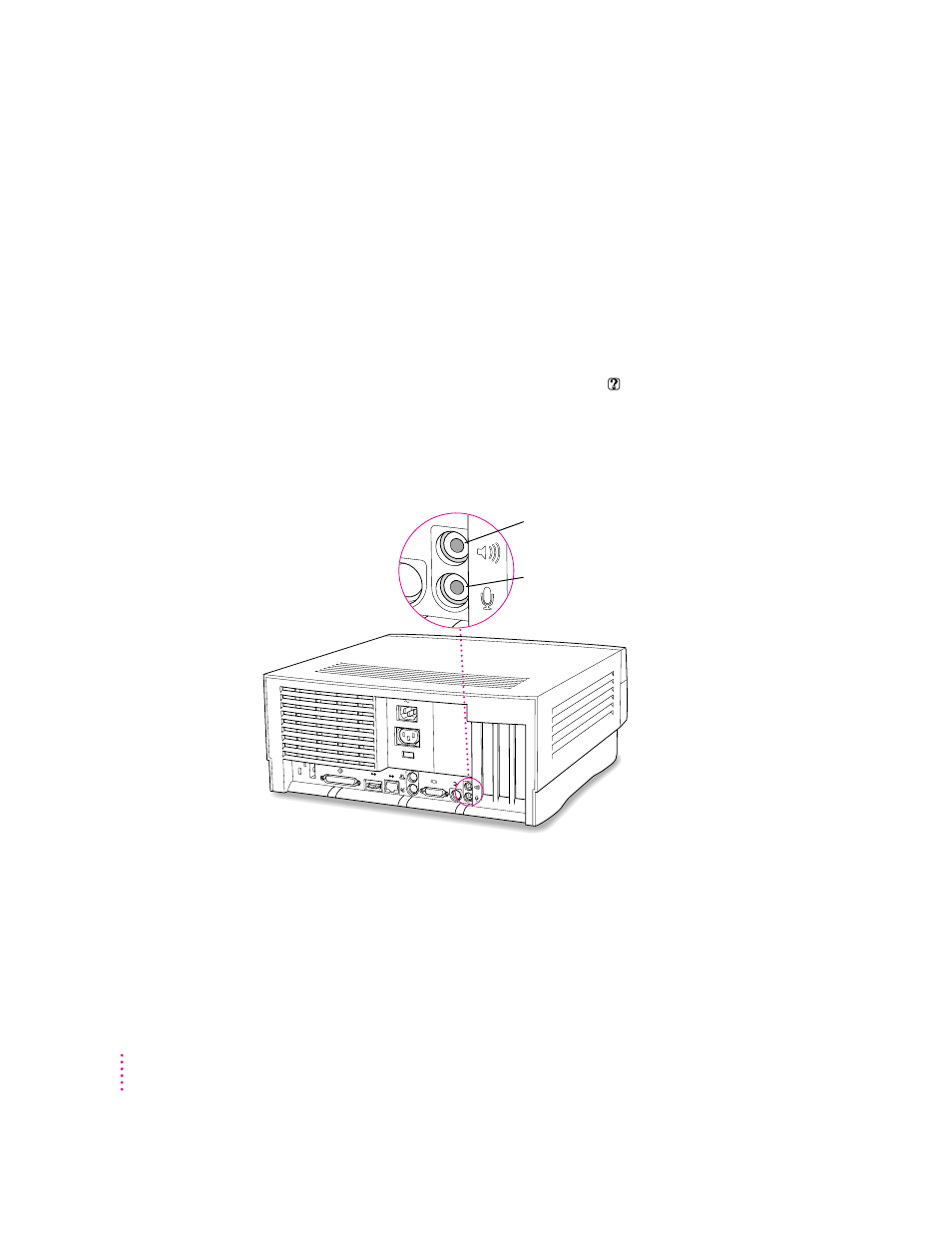 Connecting audio equipment, About your computer’s sound ports | Apple Power Macintosh 7200 User Manual | Page 42 / 174