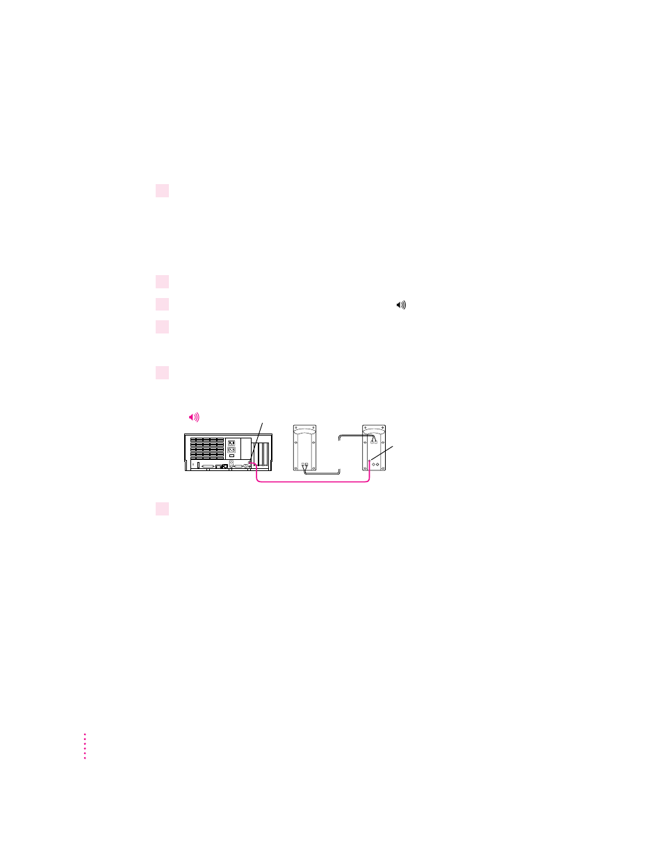 Connecting external stereo speakers | Apple Power Macintosh 7200 User Manual | Page 46 / 174