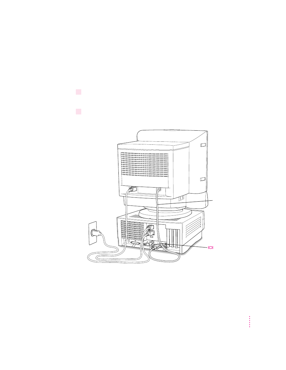 Connecting the monitor cable | Apple Power Macintosh 7200 User Manual | Page 9 / 174