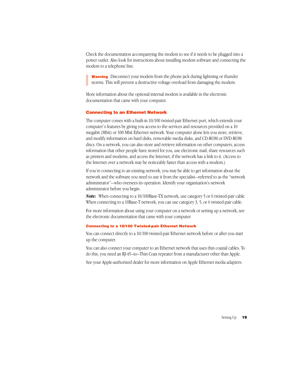 Apple Setting Up Your Power Macintosh G4 (PCI & AGP) User Manual | Page 19 / 62