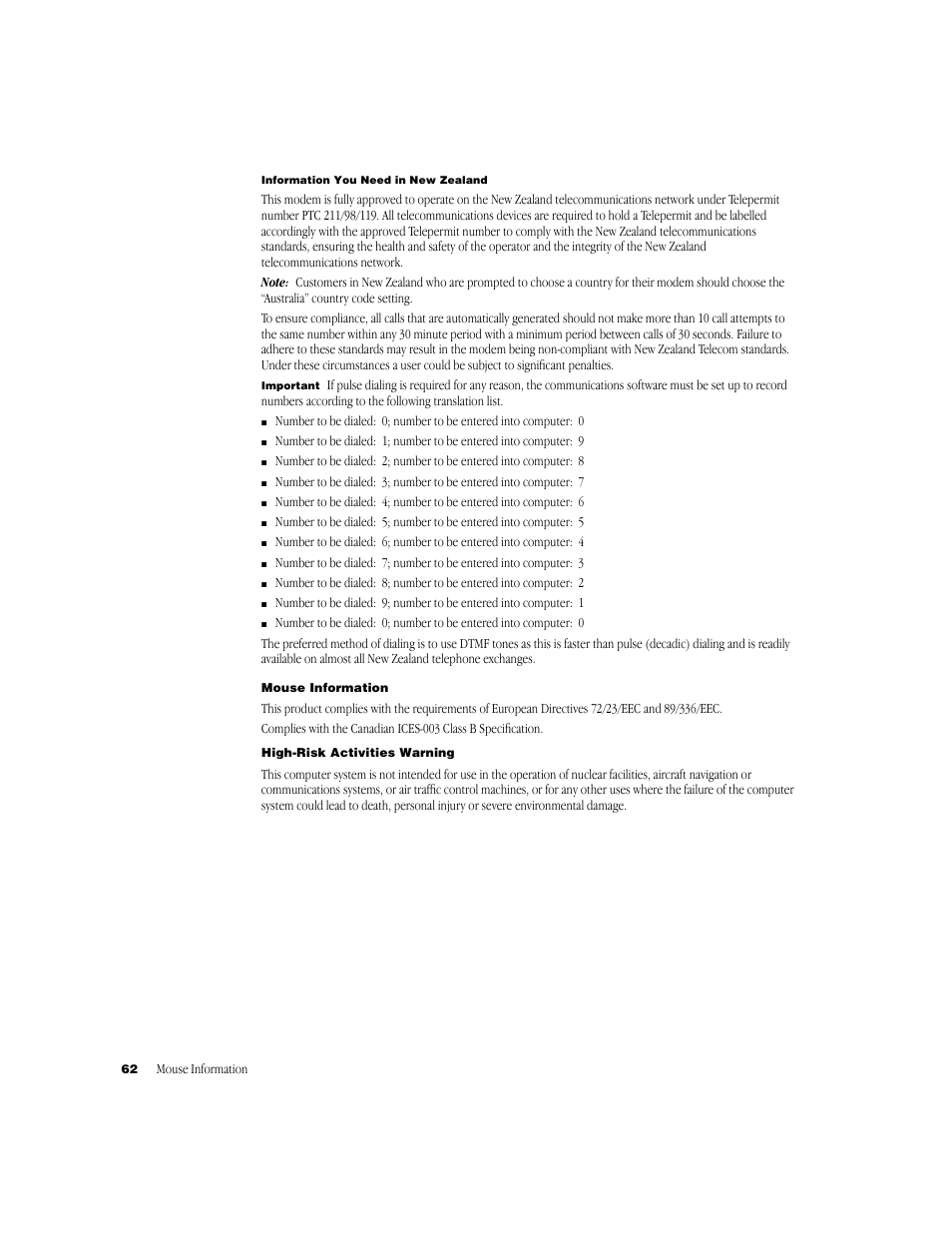 Apple Setting Up Your Power Macintosh G4 (PCI & AGP) User Manual | Page 62 / 62