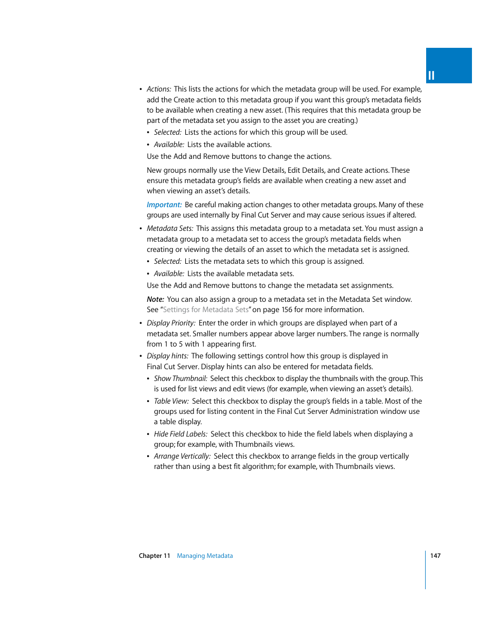 Apple Final Cut Server User Manual | Page 147 / 238