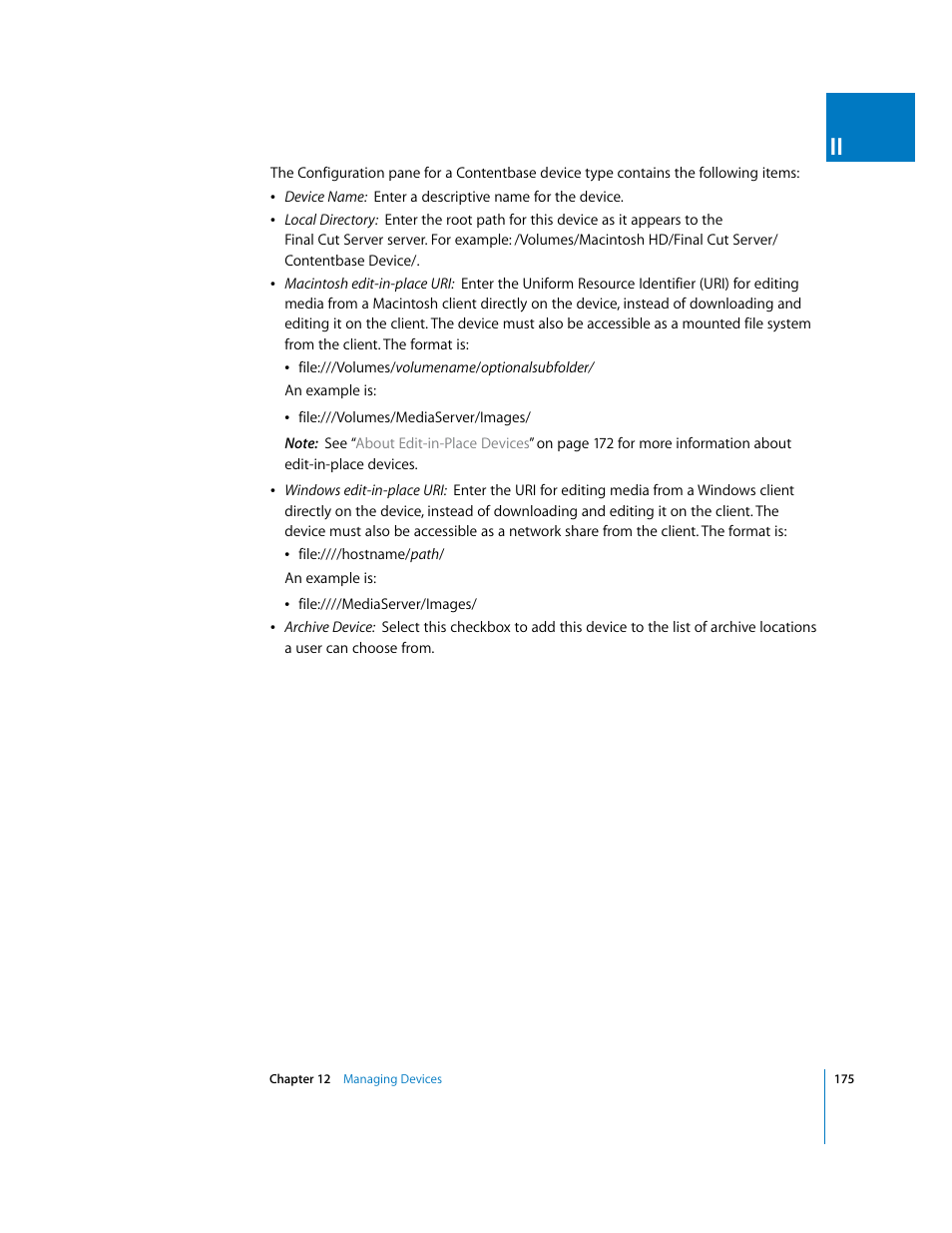 Apple Final Cut Server User Manual | Page 175 / 238