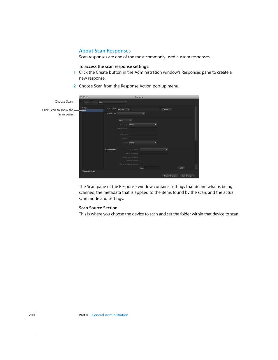 About scan responses | Apple Final Cut Server User Manual | Page 200 / 238