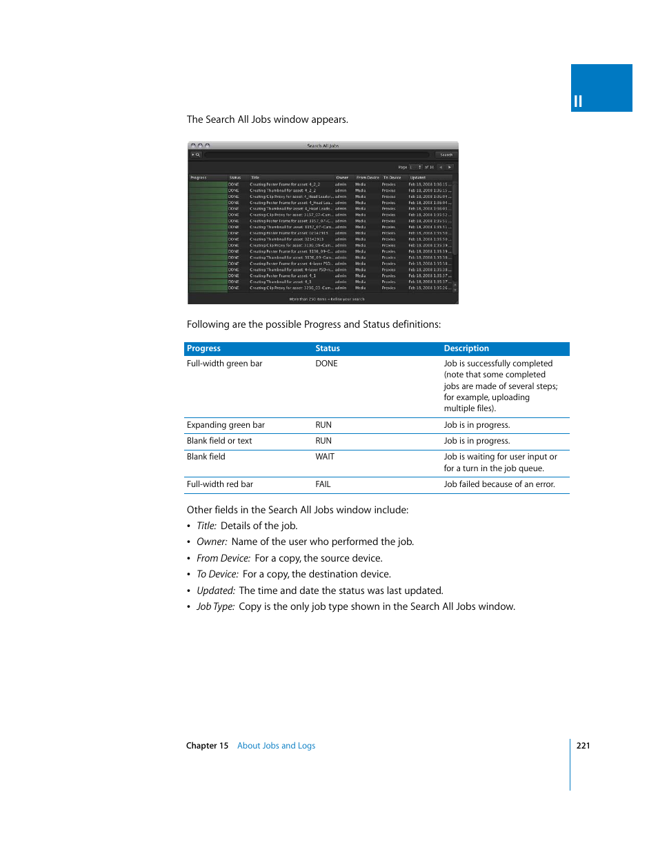 Apple Final Cut Server User Manual | Page 221 / 238