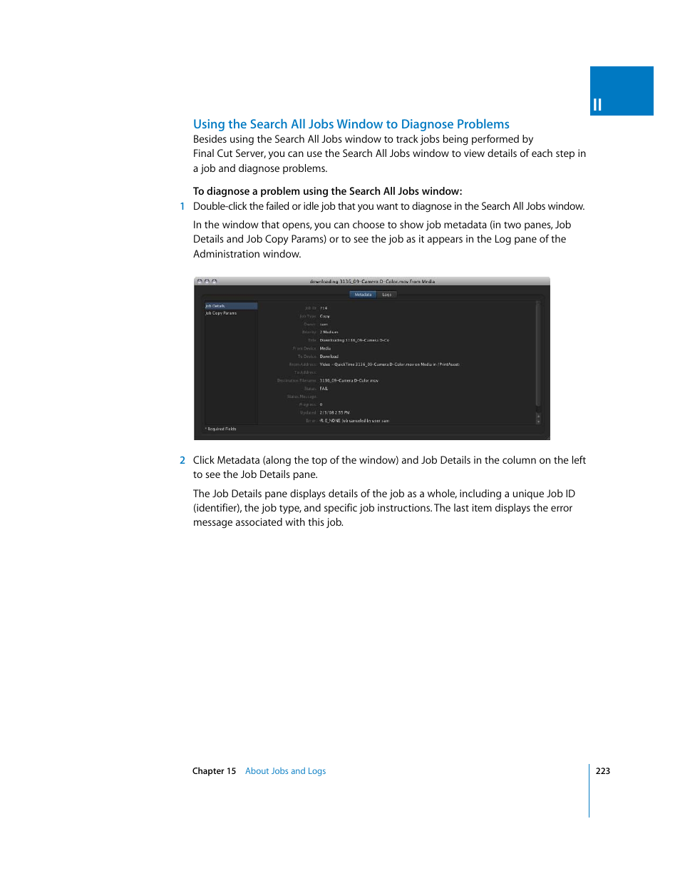 Apple Final Cut Server User Manual | Page 223 / 238