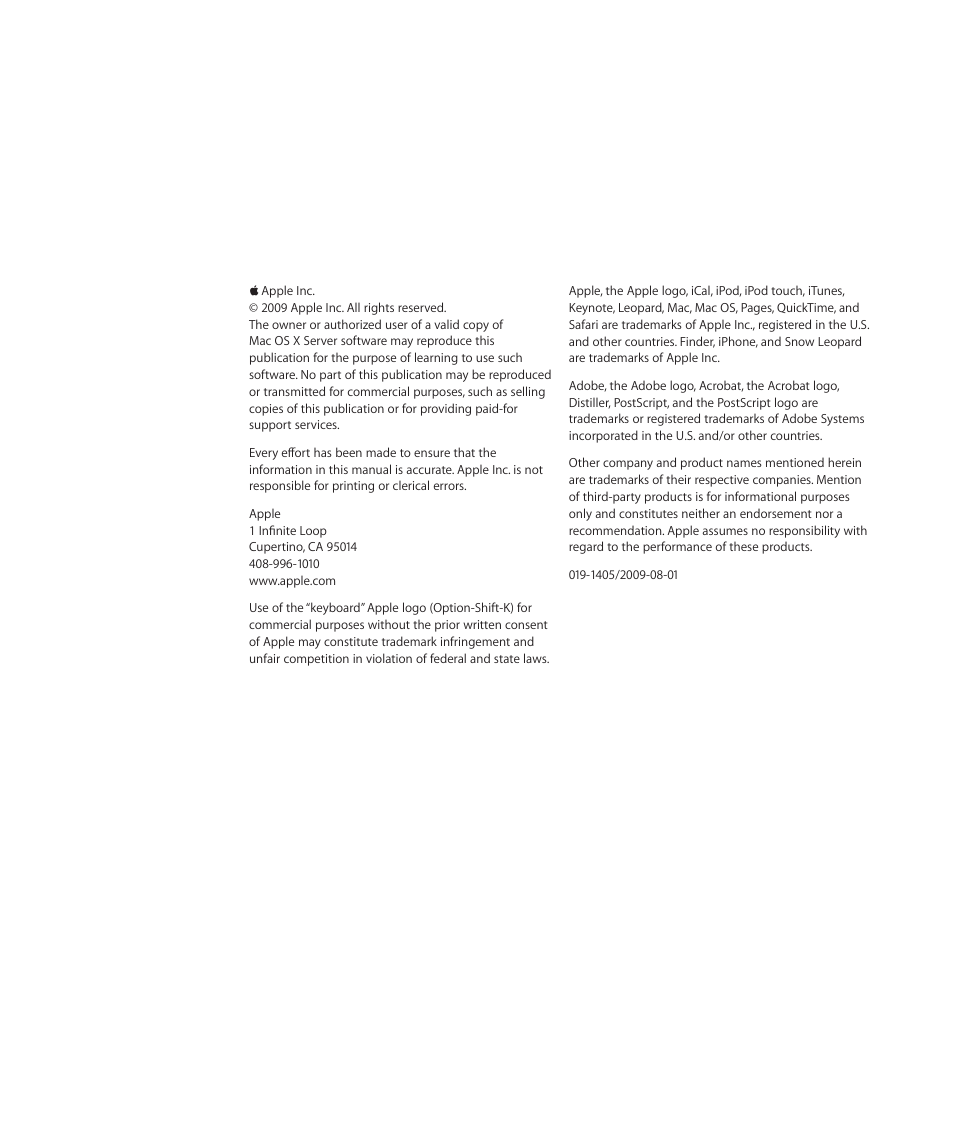 Apple Mac OS X Server v10.6 User Manual | Page 2 / 97