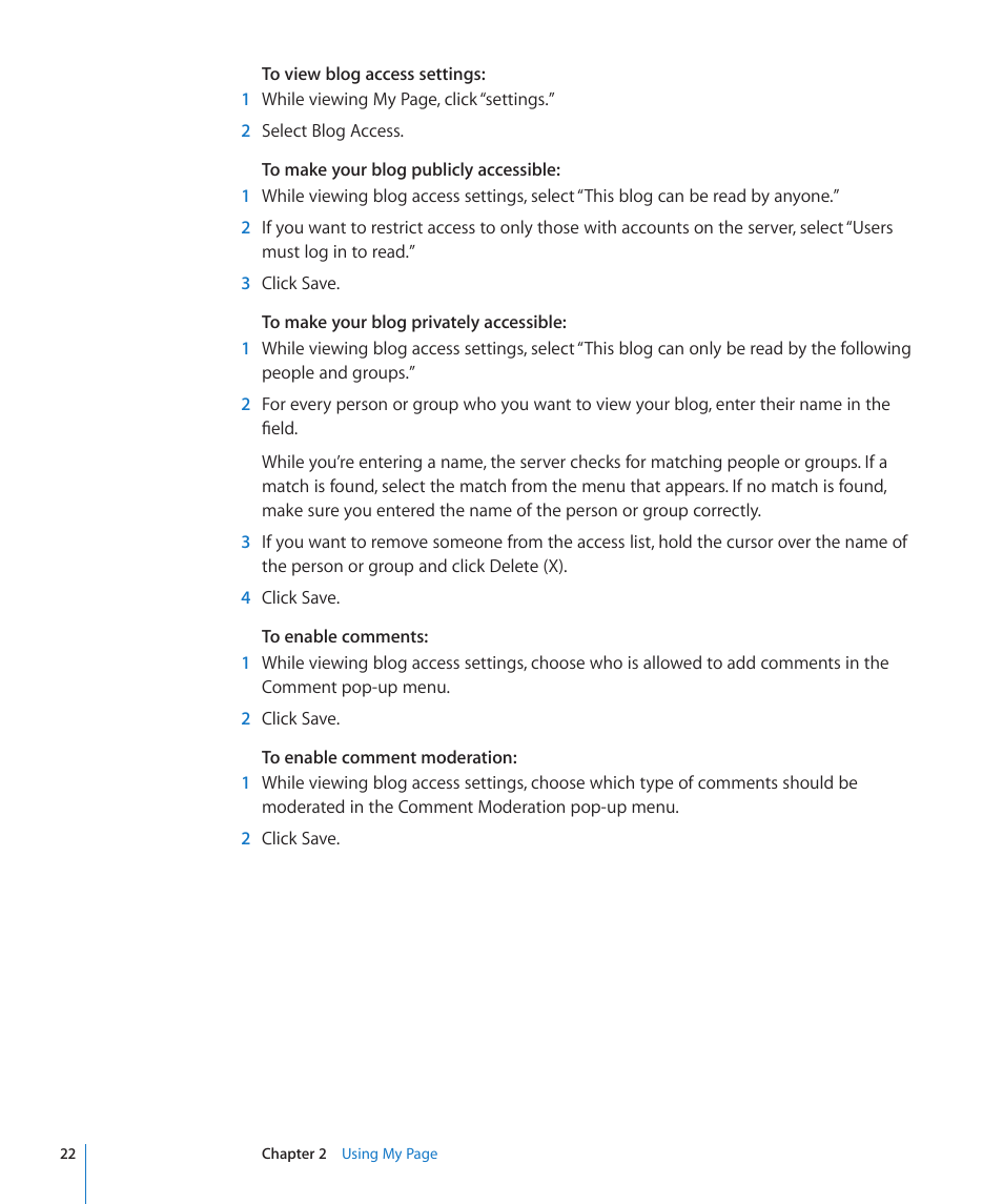Apple Mac OS X Server v10.6 User Manual | Page 22 / 97