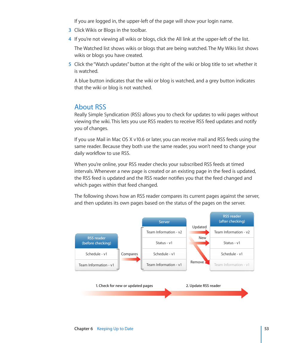 About rss, 53 about rss | Apple Mac OS X Server v10.6 User Manual | Page 53 / 97