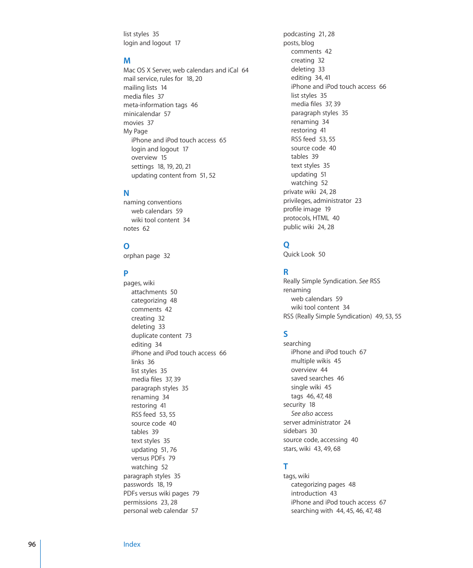 Apple Mac OS X Server v10.6 User Manual | Page 96 / 97