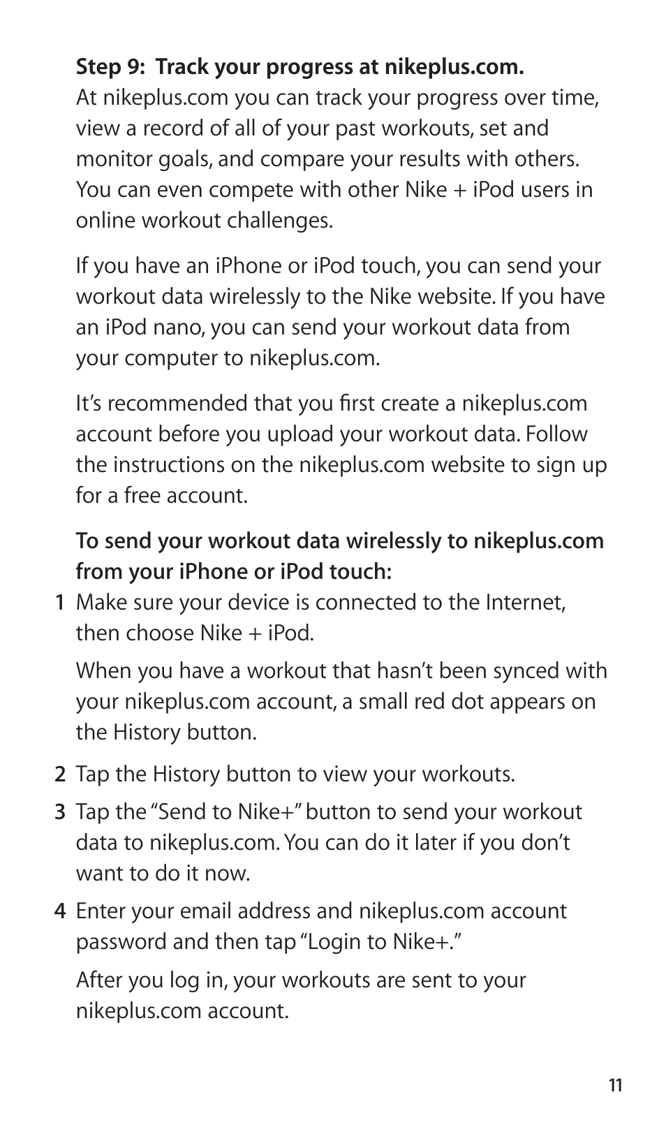 Apple Nike + iPod Sensor User Manual | Page 11 / 40