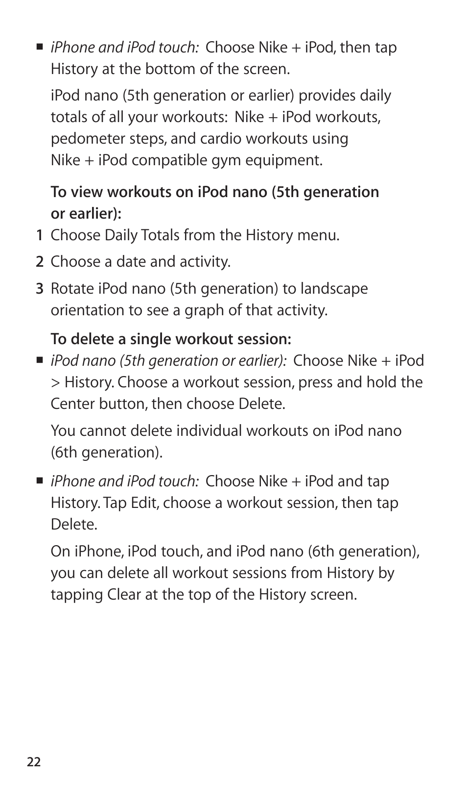 Apple Nike + iPod Sensor User Manual | Page 22 / 40