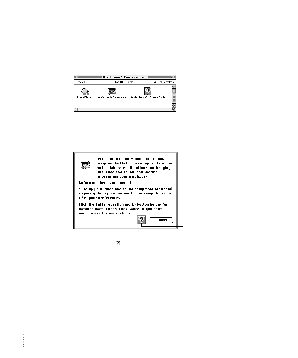 Opening apple media conference | Apple QuickTime Conferencing H.320/ISDN User Manual | Page 9 / 12