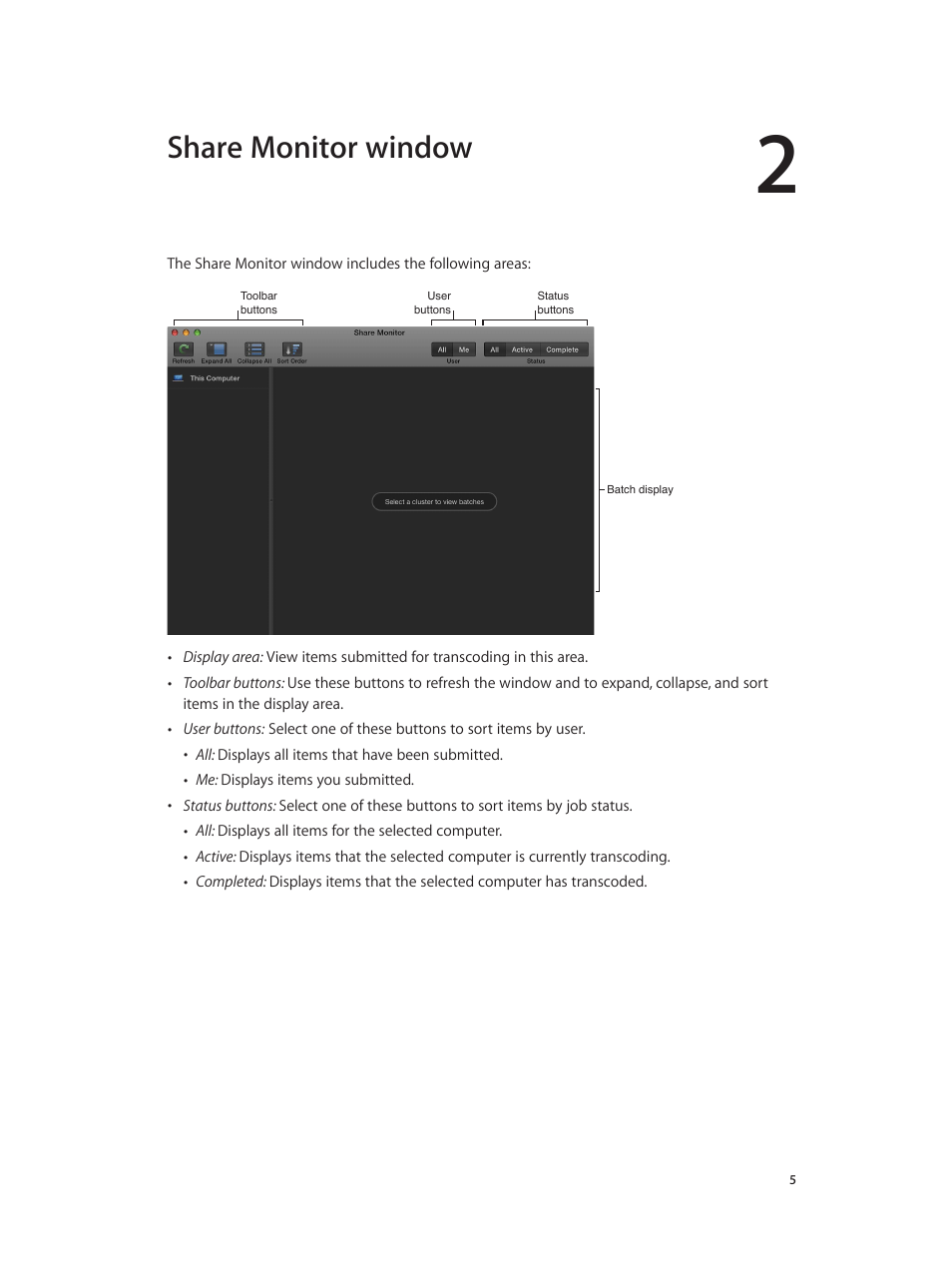 Chapter 2: share monitor window, Share monitor window | Apple Share Monitor 4 User Manual | Page 5 / 7