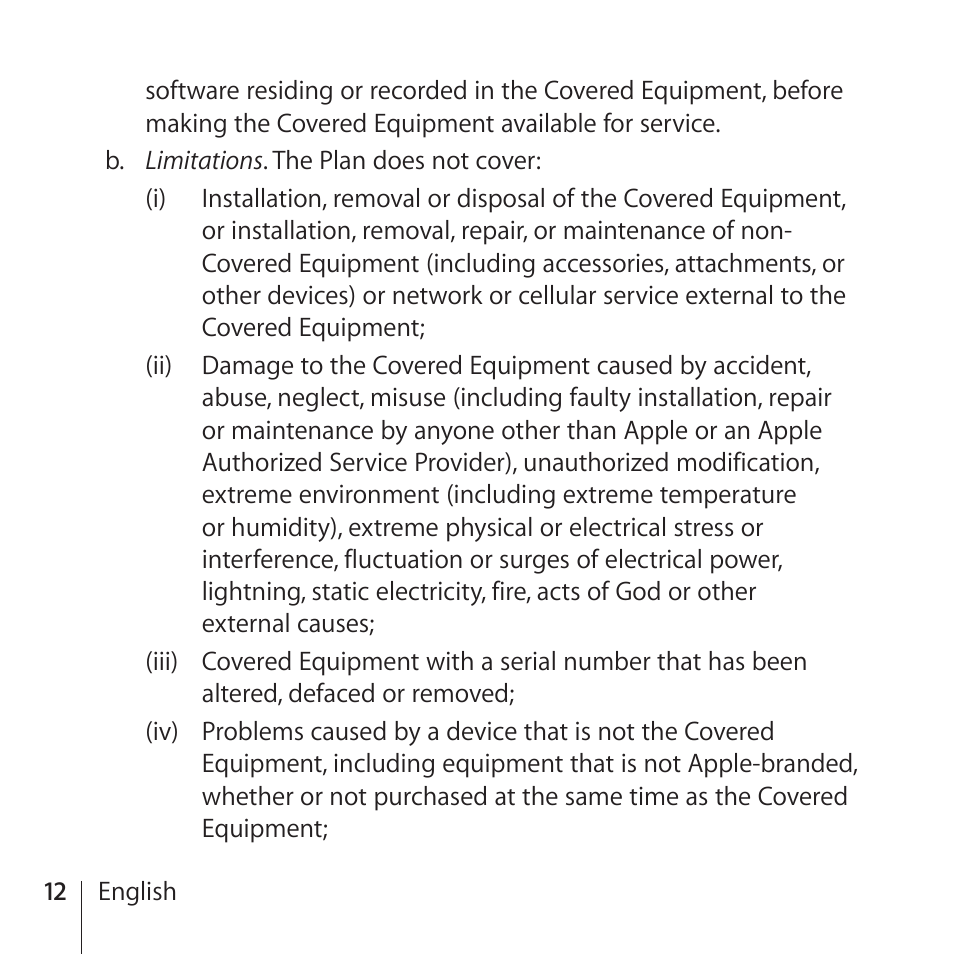 Apple AppleCare Protection Plan for iPhone User Manual | Page 12 / 80