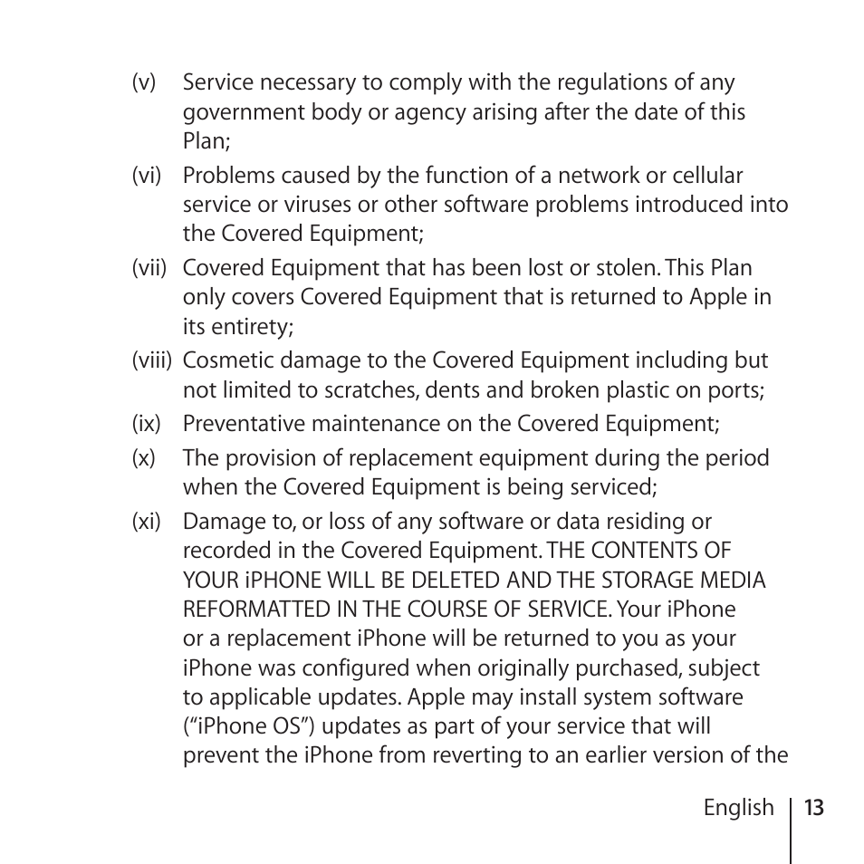 Apple AppleCare Protection Plan for iPhone User Manual | Page 13 / 80