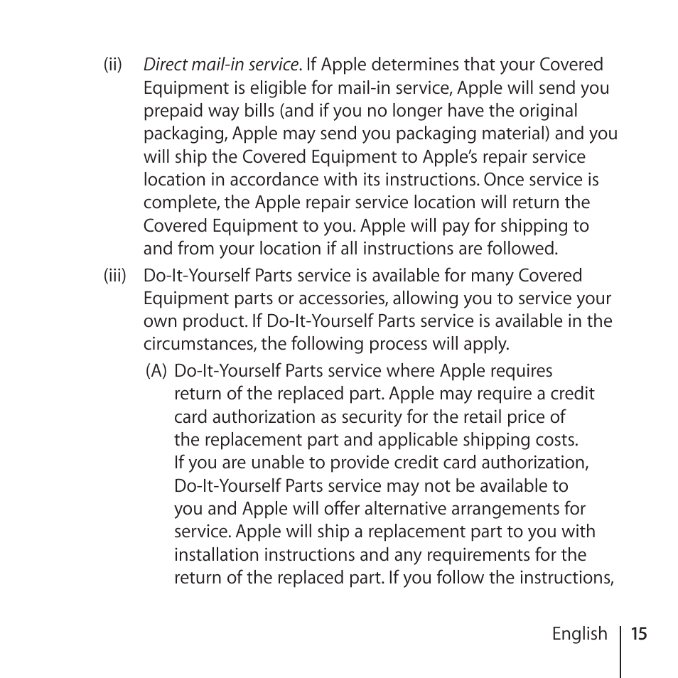 Apple AppleCare Protection Plan for iPhone User Manual | Page 15 / 80