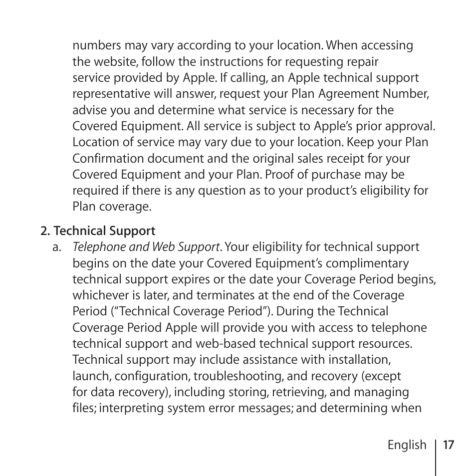 Apple AppleCare Protection Plan for iPhone User Manual | Page 17 / 80