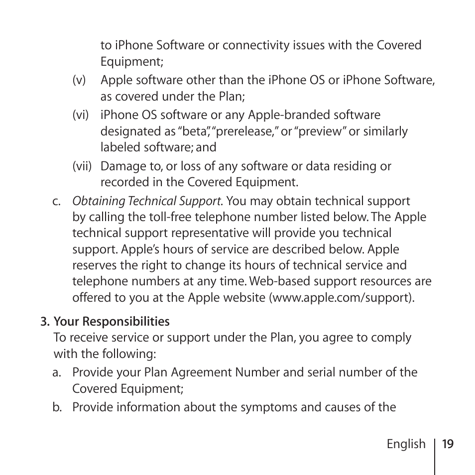 Apple AppleCare Protection Plan for iPhone User Manual | Page 19 / 80