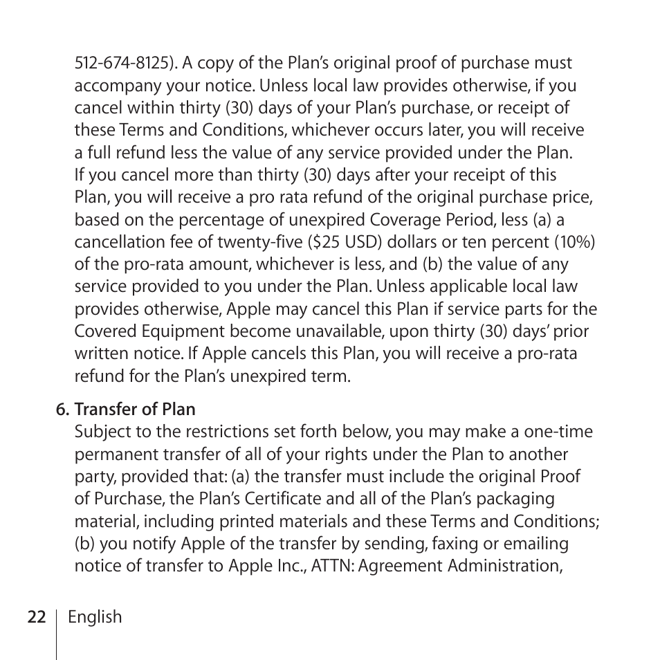 Apple AppleCare Protection Plan for iPhone User Manual | Page 22 / 80