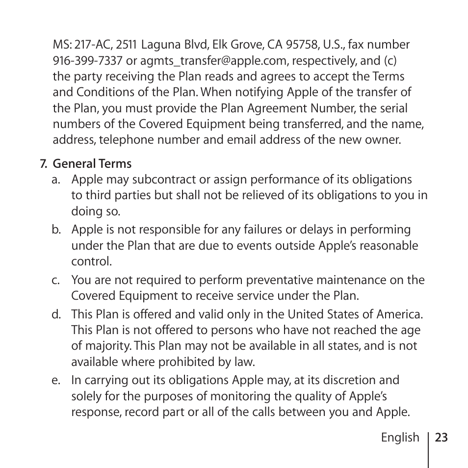 Apple AppleCare Protection Plan for iPhone User Manual | Page 23 / 80