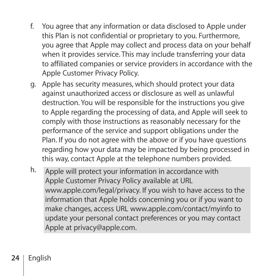 Apple AppleCare Protection Plan for iPhone User Manual | Page 24 / 80