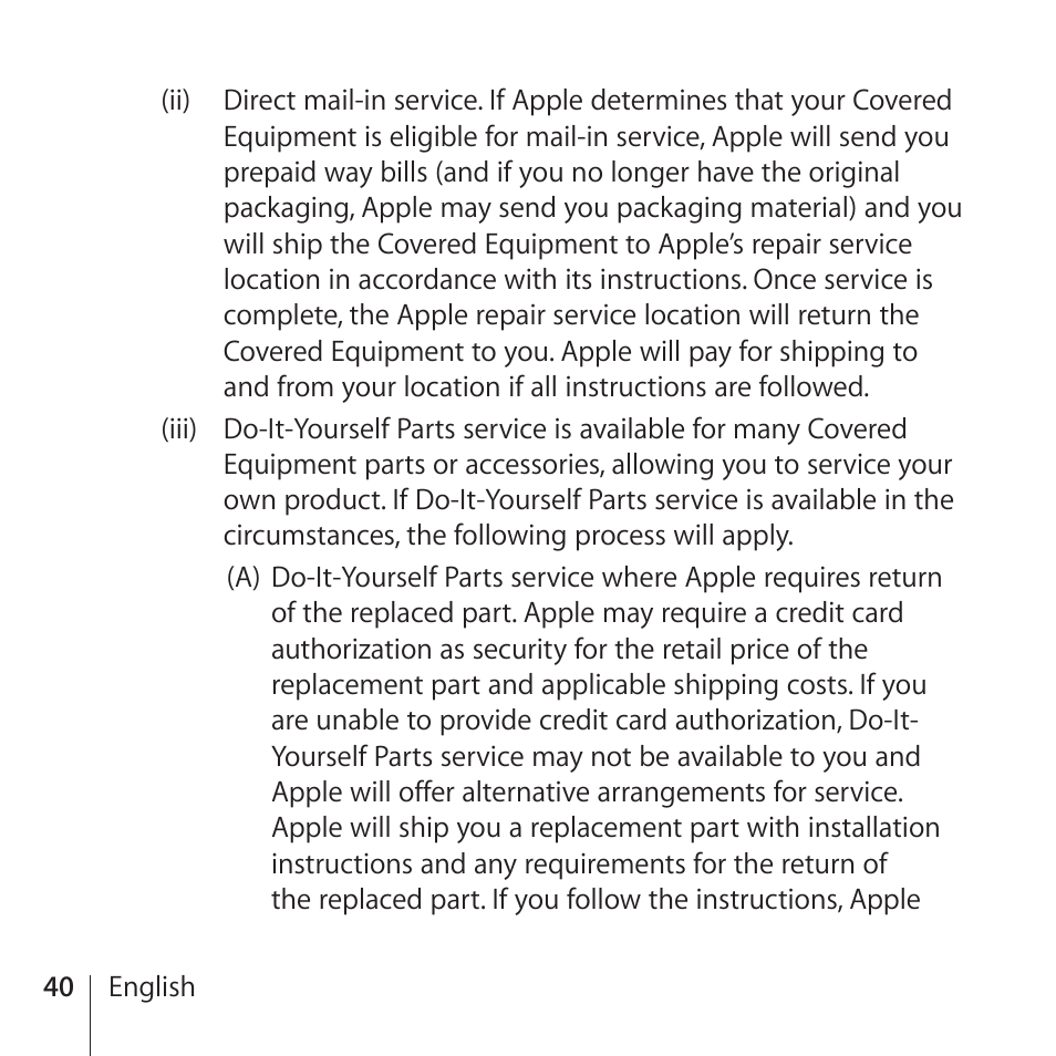 Apple AppleCare Protection Plan for iPhone User Manual | Page 40 / 80