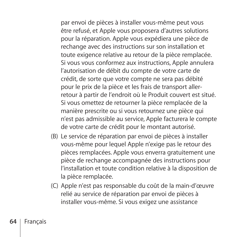 Apple AppleCare Protection Plan for iPhone User Manual | Page 64 / 80