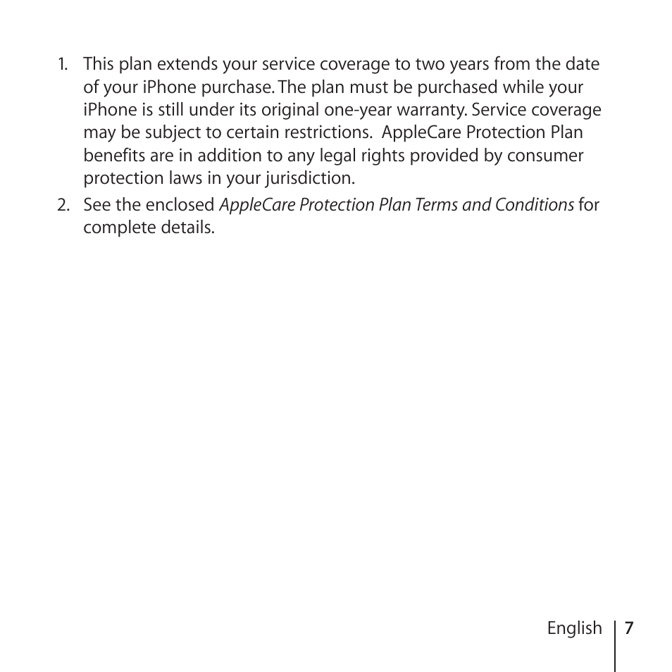 Apple AppleCare Protection Plan for iPhone User Manual | Page 7 / 80