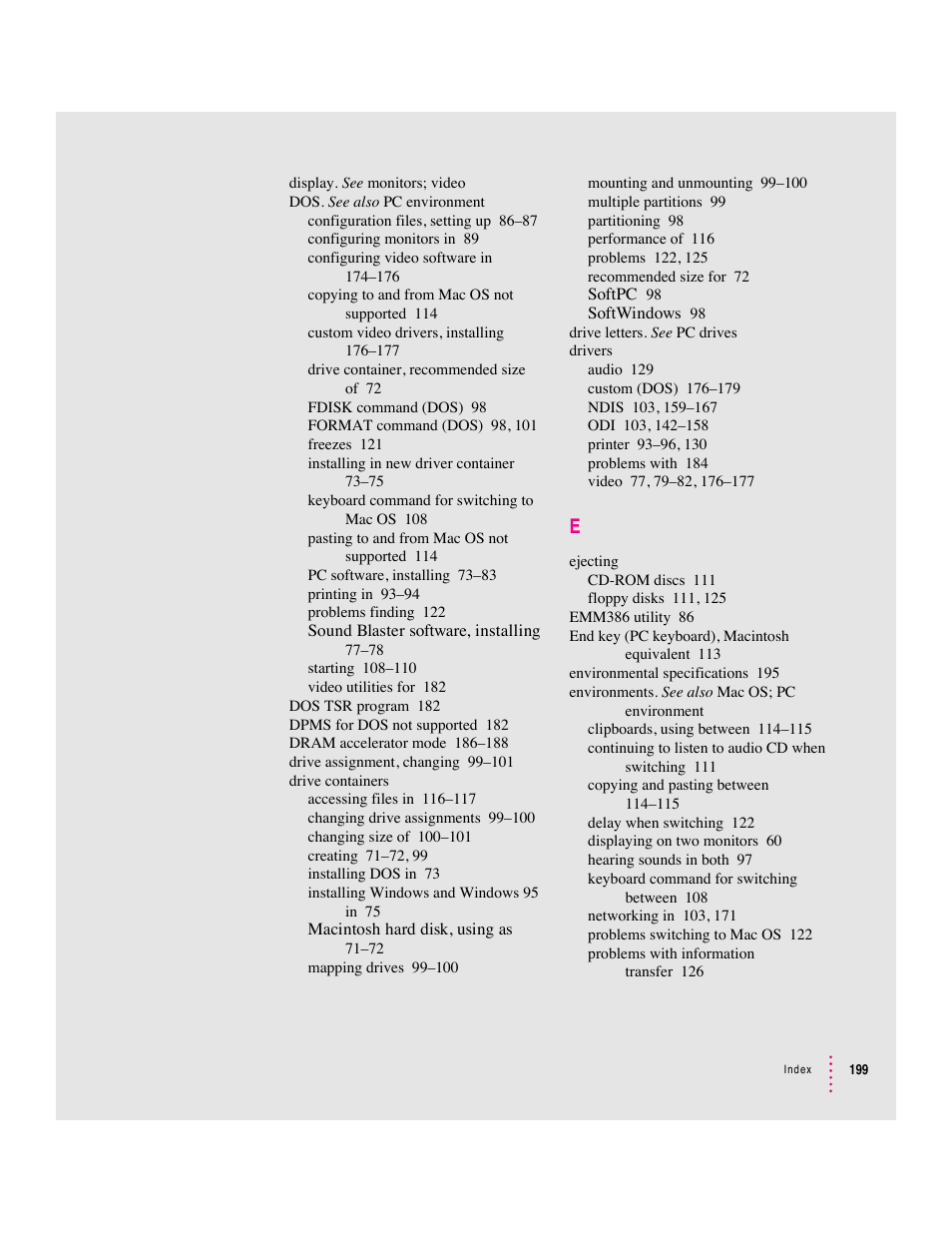 Apple PC Compatibility Card 7-inch card User Manual | Page 204 / 213