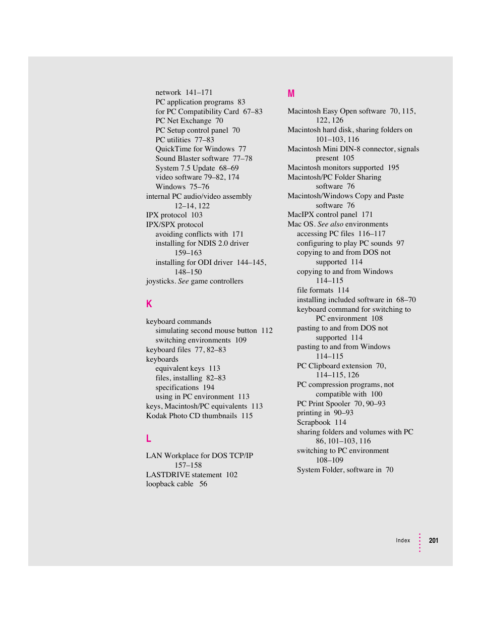 Apple PC Compatibility Card 7-inch card User Manual | Page 206 / 213